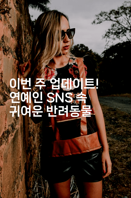 이번 주 업데이트! 연예인 SNS 속 귀여운 반려동물
-블라블라
