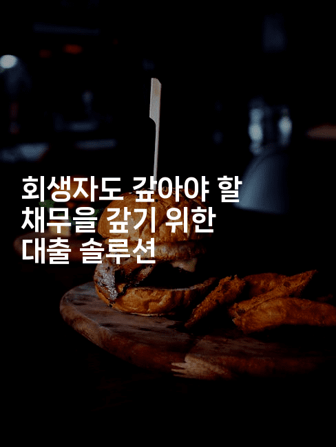 회생자도 갚아야 할 채무을 갚기 위한 대출 솔루션-블라블라